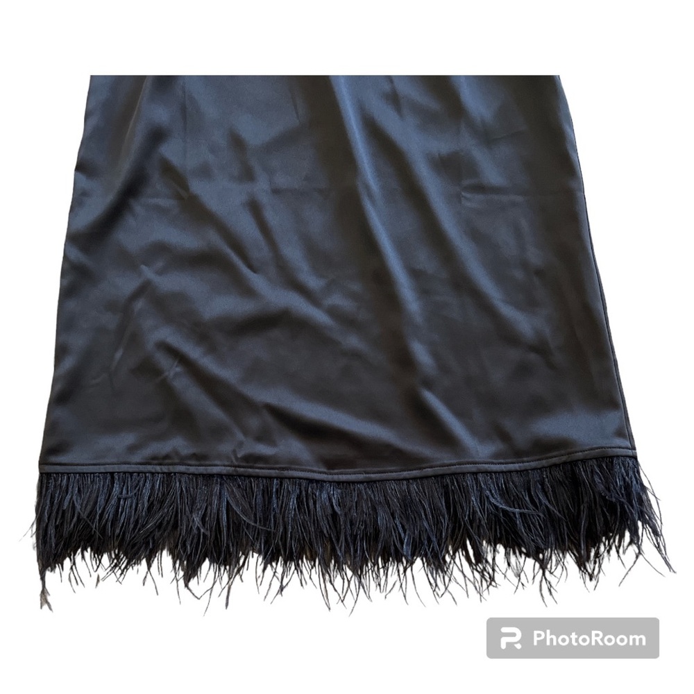NWOT Bohme black feather dress SMALL - Picture 3 of 5